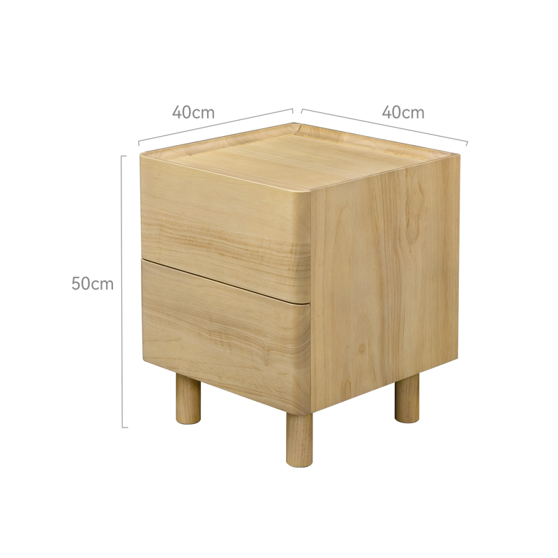 Aria Solid Wood Bedside Table