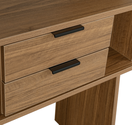 Polia 2 Drawer Office Desk with Shelf