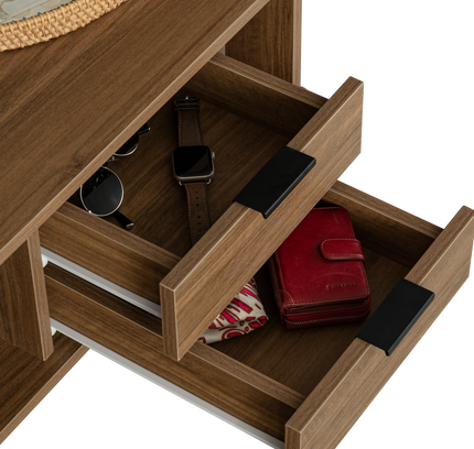 Polia 2 Drawer Office Desk with Shelf