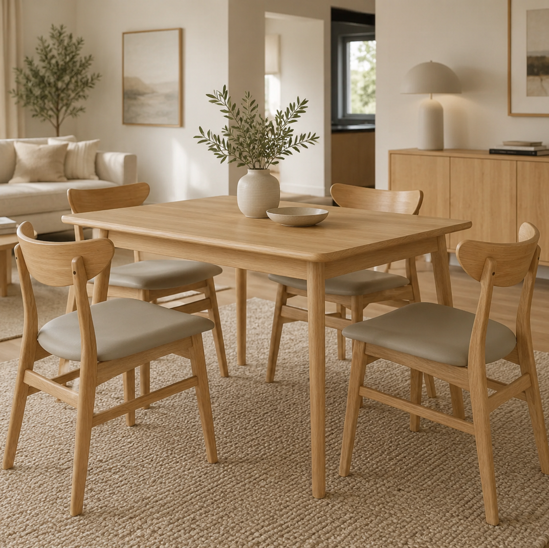 Legnano Solid Wood Dining Table - 1.6M