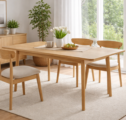 Legnano Solid Wood Extendable Dining Table