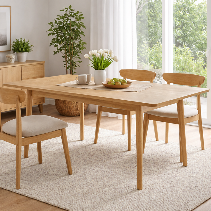 Legnano Solid Wood Extendable Dining Table