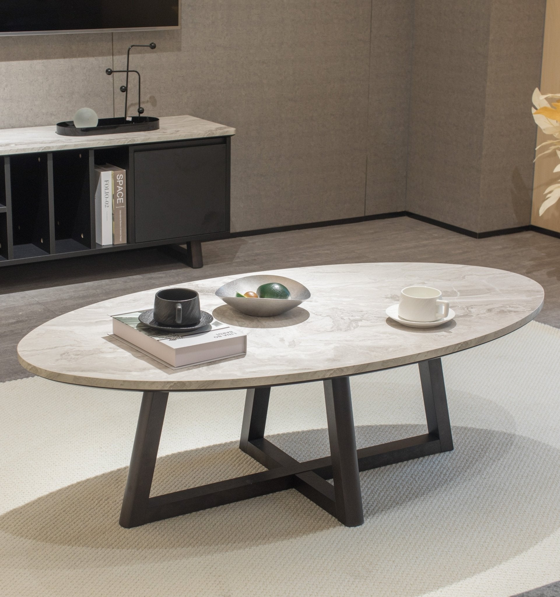 Morra oval - shaped Coffee Table - Proferlo Furniture AustraliaE6030 - 1307 - M64SSC/V31EBOProferlo Furniture AustraliaCoffee Table