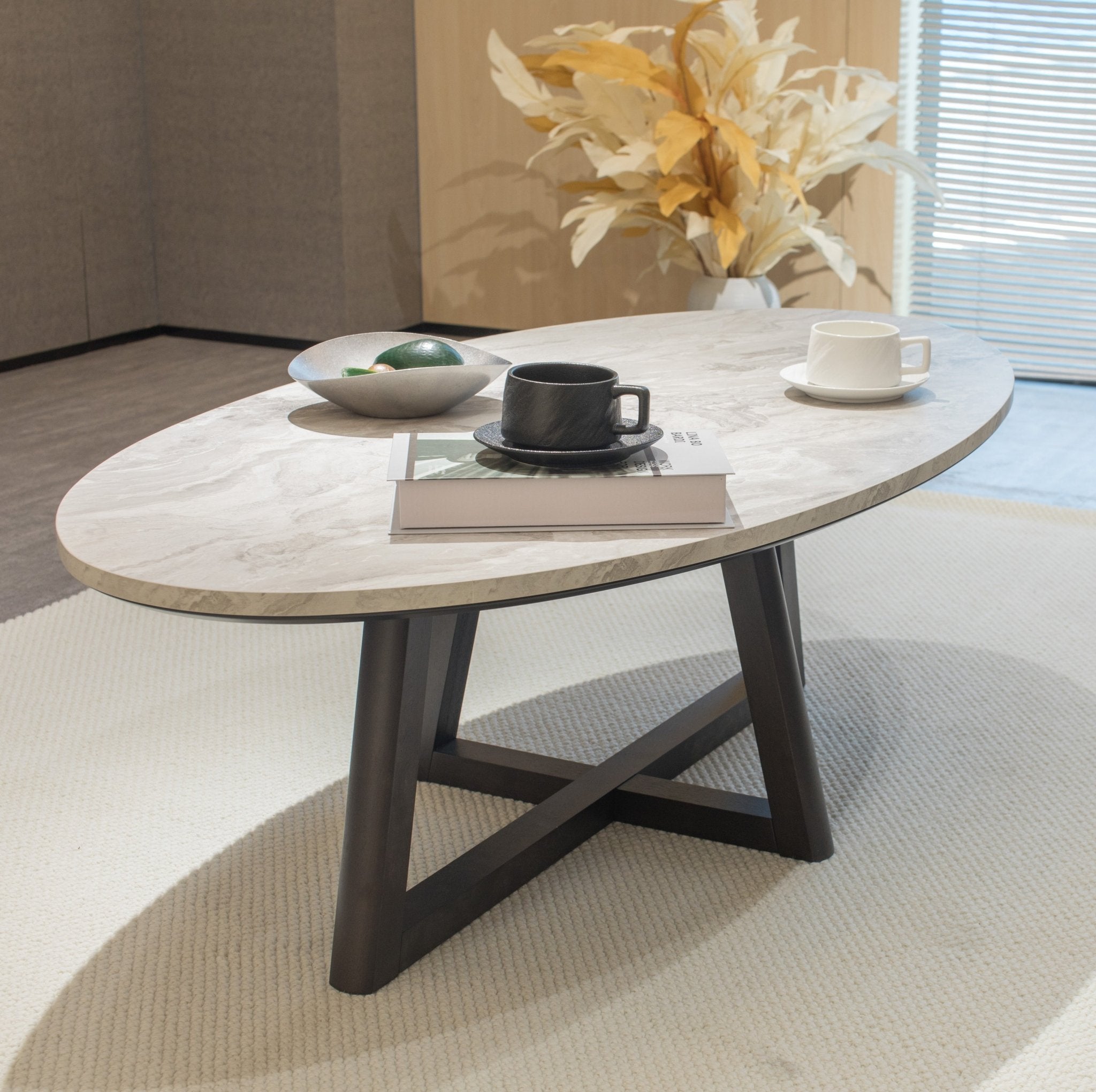 Morra oval - shaped Coffee Table - Proferlo Furniture AustraliaE6030 - 1307 - M64SSC/V31EBOProferlo Furniture AustraliaCoffee Table