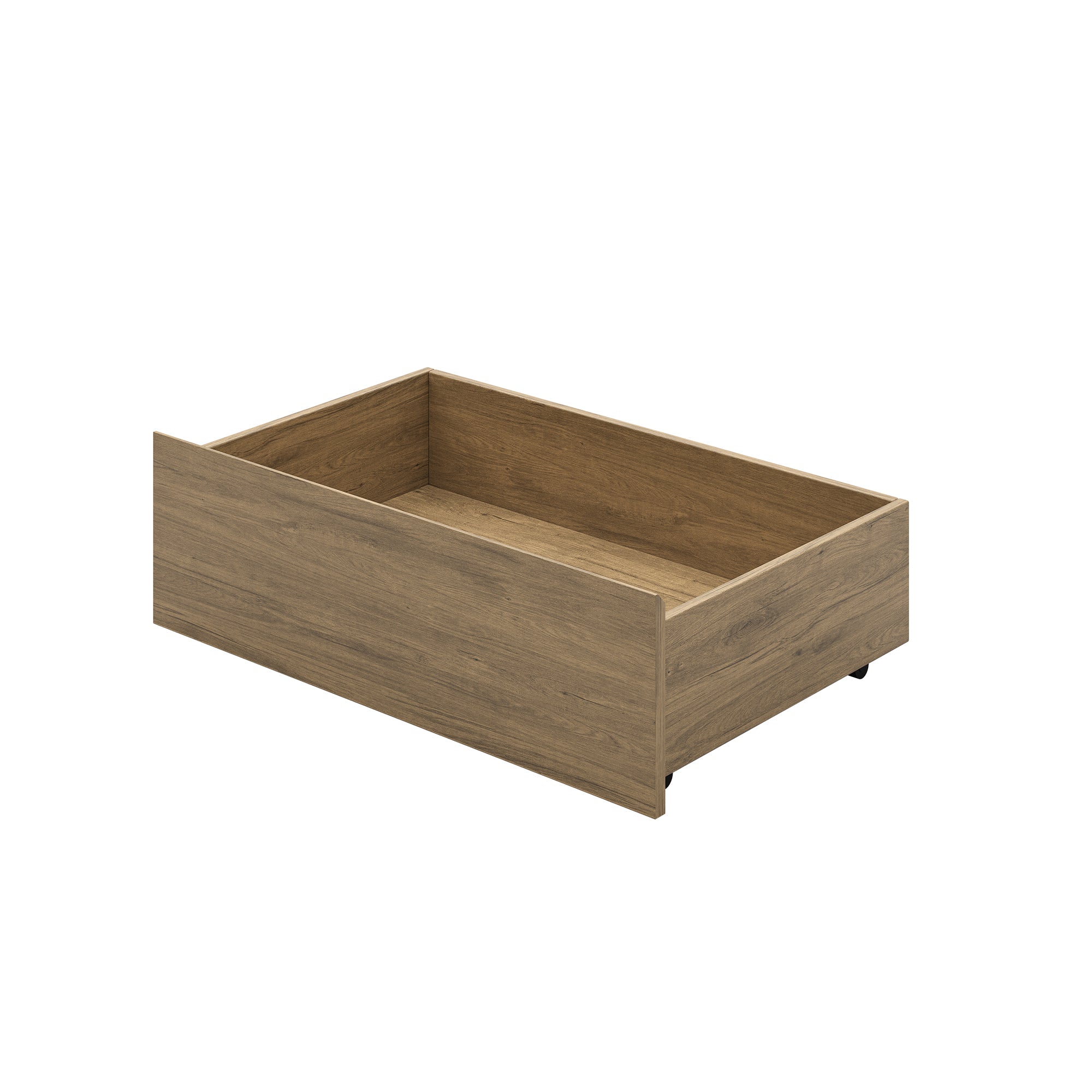 Platsa light oak under-bed storage drawer on castors
