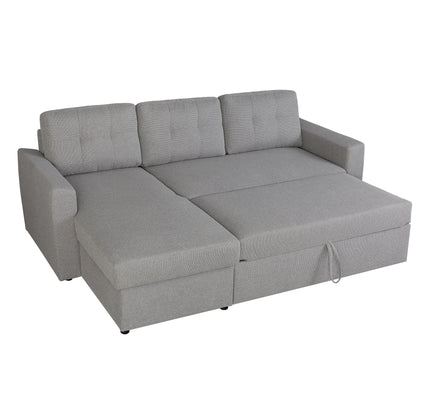 Nola 3 Seater Sofa Bed w/ Storage Chaise - Proferlo Furniture AustraliaS9024 - Beige - 4Proferlo Furniture AustraliaSofa