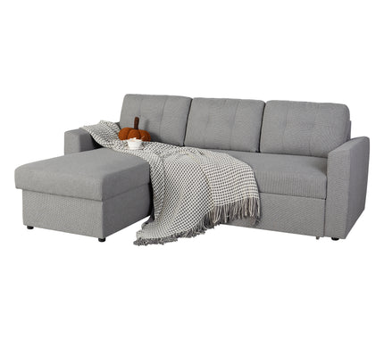 Nola 3 Seater Sofa Bed w/ Storage Chaise - Proferlo Furniture AustraliaS9024 - Beige - 4Proferlo Furniture AustraliaSofa
