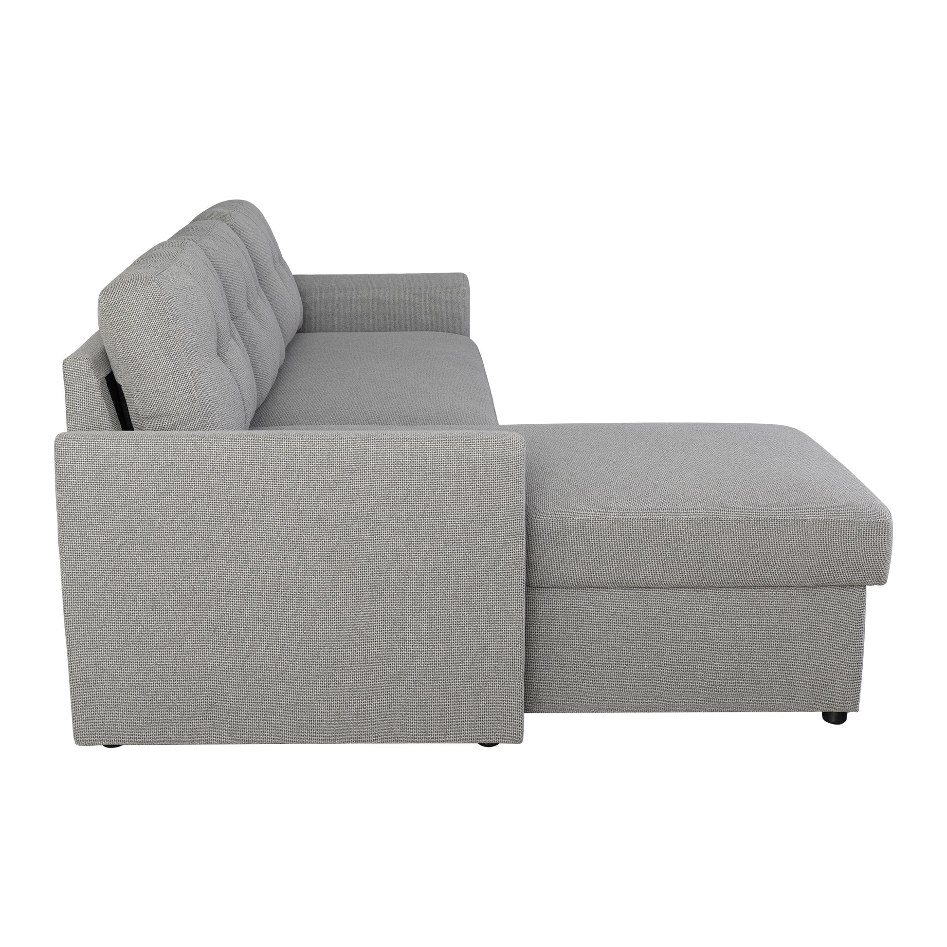 Nola 3 Seater Sofa Bed w/ Storage Chaise - Proferlo Furniture AustraliaS9024 - Beige - 4Proferlo Furniture AustraliaSofa