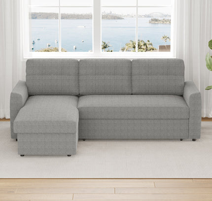 Nola 3 Seater Sofa Bed w/ Storage Chaise - Proferlo Furniture AustraliaS9024 - Beige - 4Proferlo Furniture AustraliaSofa