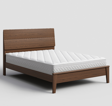 Arezzo Solid Wood Bed Frame - Claro Walnut