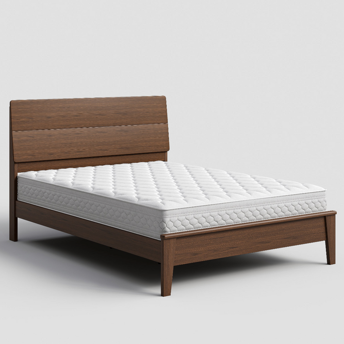 Arezzo Solid Wood Bed Frame - Claro Walnut