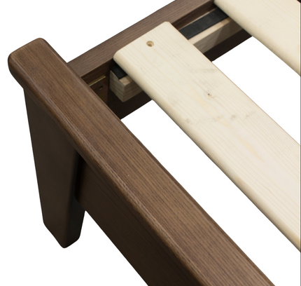 Arezzo Solid Wood Bed Frame - Claro Walnut