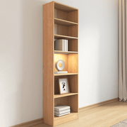 Borgo tall wood display cabinet with LED-lit shelf