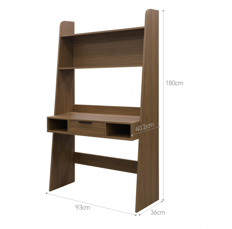 Polia Office Desk with Shelf