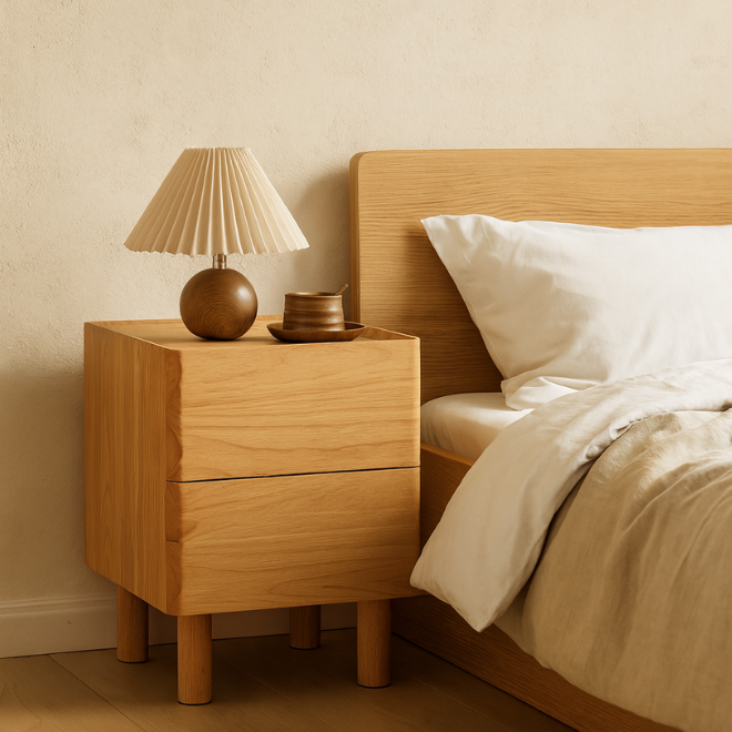 Arezzo Classic Bedside Table - Wood