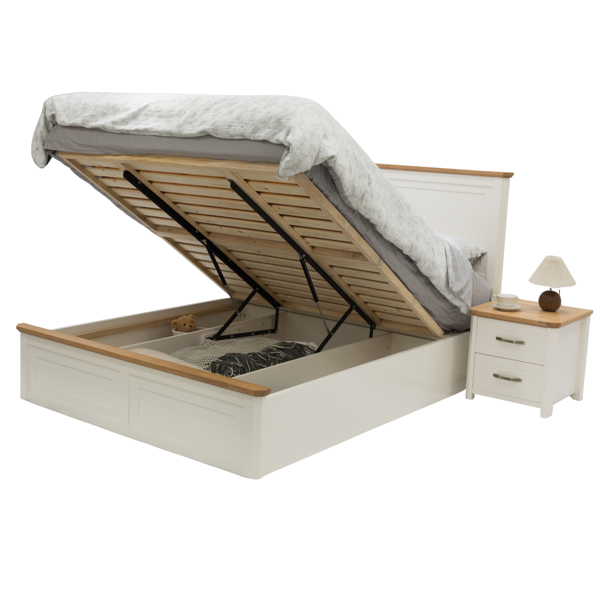 Stoven Gas-Lift Storage Bed Frame