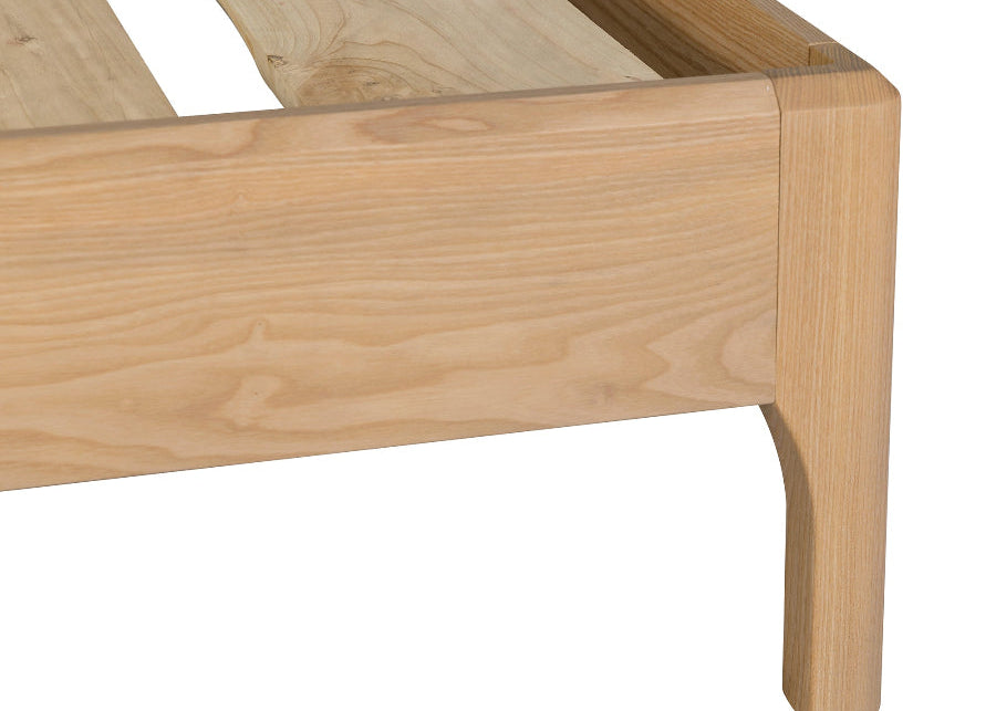 Spaced solid fir slats on the Aria bed base