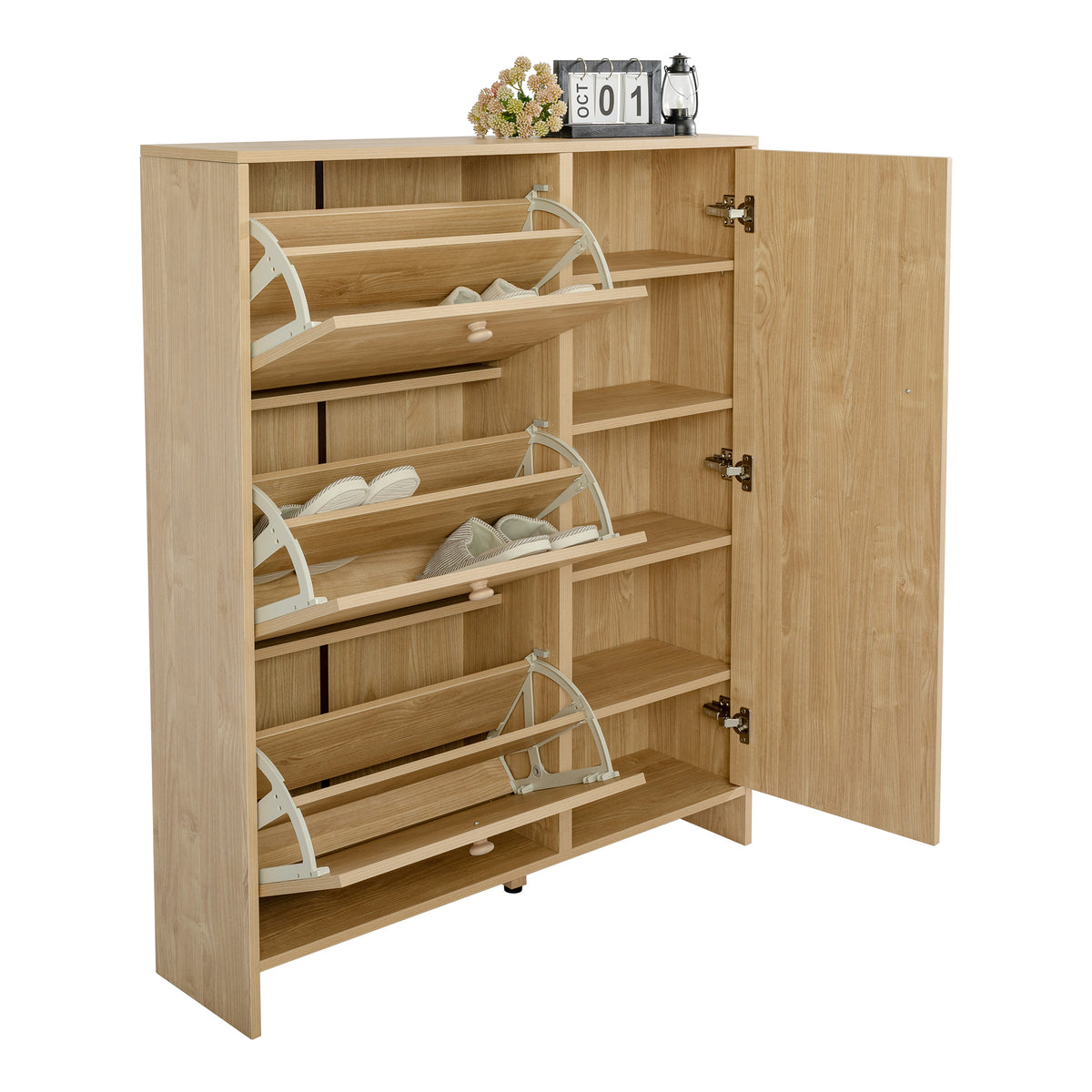 Sisco Shoe Cabinet w/door – engineered wood, gallery view 2