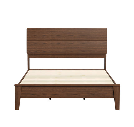 Arezzo Solid Wood Bed Frame - Claro Walnut