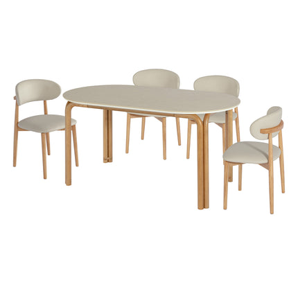 Cento Solid Wood Ceramic Dining Table - 1.8M