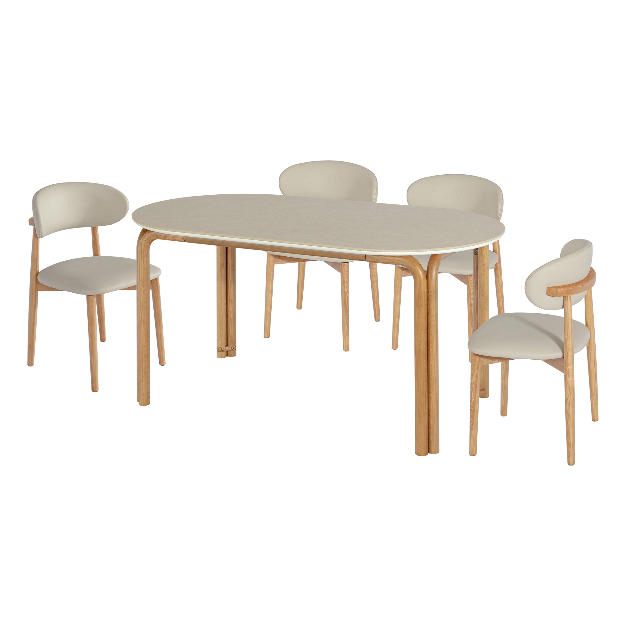 Cento Solid Wood Ceramic Dining Table - 1.8M