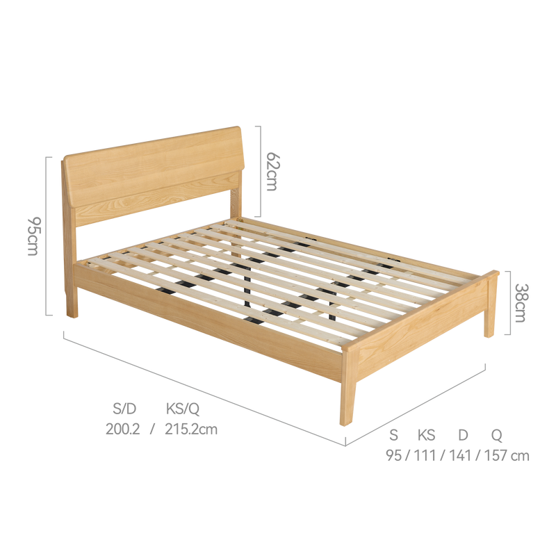 Arezzo Solid Wood Bed Frame - Wood