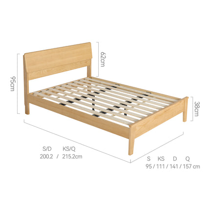 Arezzo Solid Wood Bed Frame - Wood
