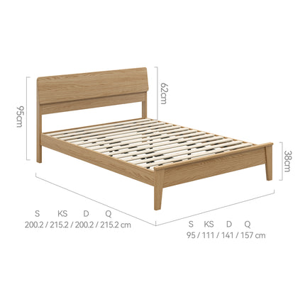 Arezzo Solid Wood Bed Frame - Wood