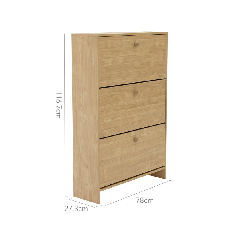 Sisco 3 Drawer Shoe Cabinet