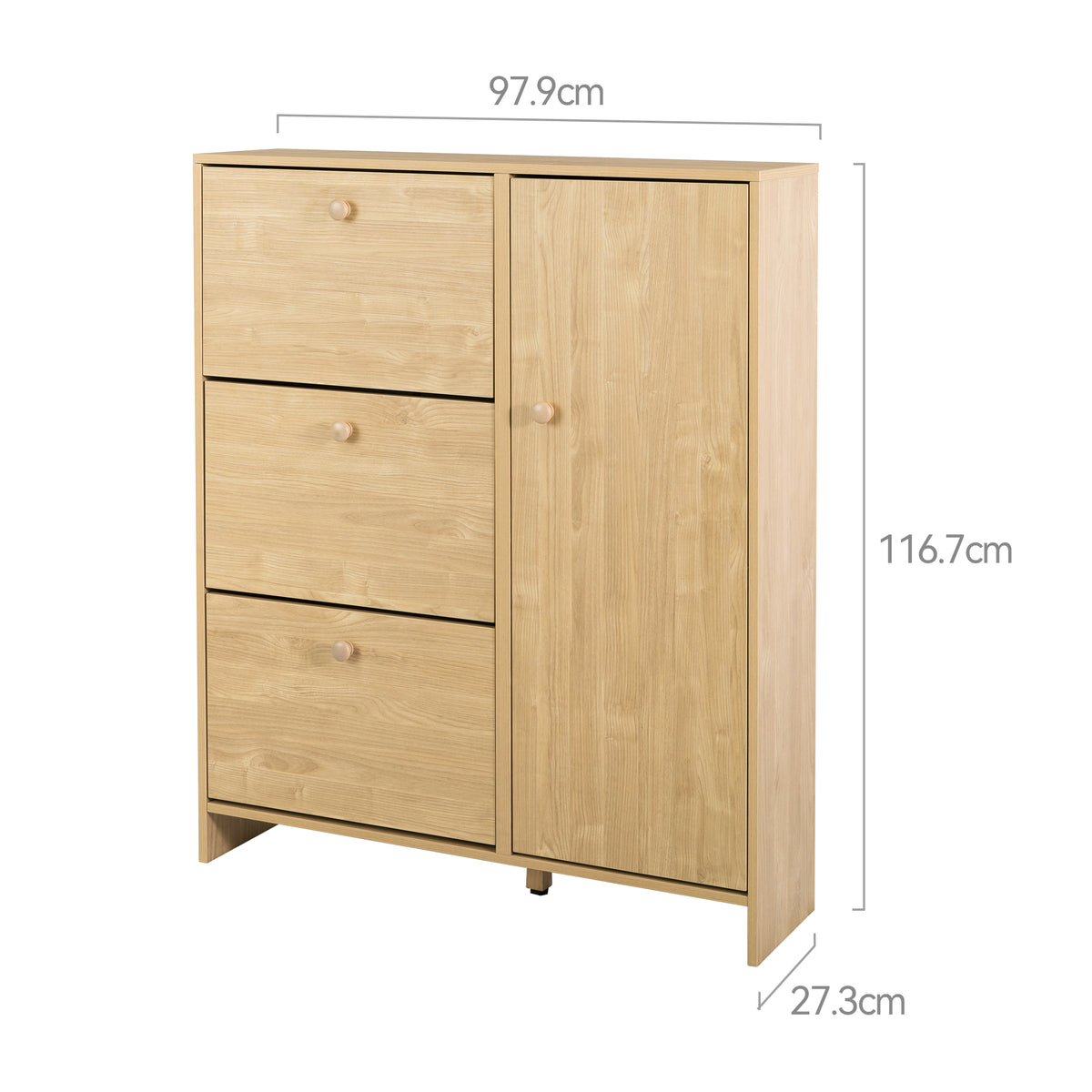 Sisco Shoe Cabinet w/door – engineered wood, gallery view 11