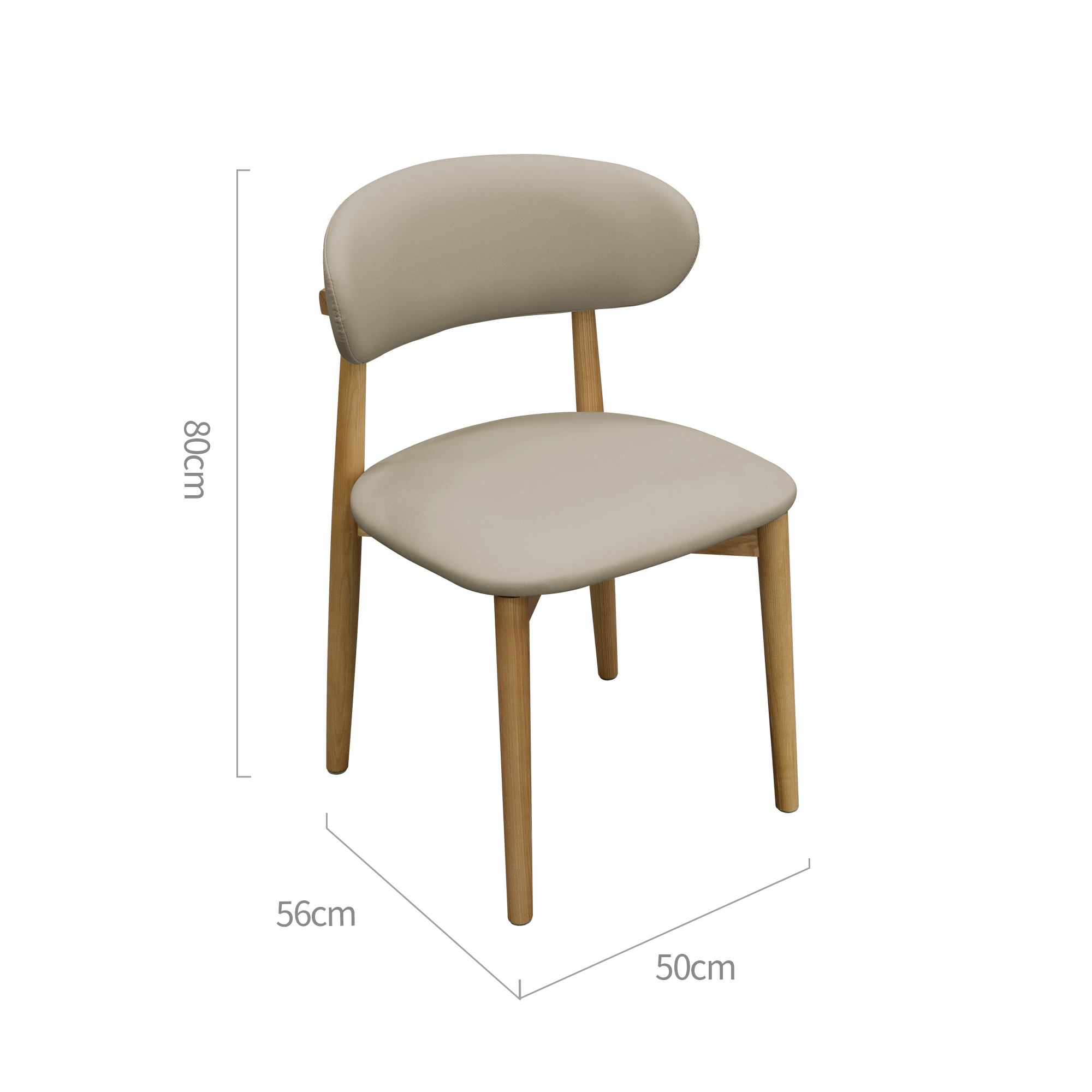 Cento Solid Wood Dining Chairs - Set of 2