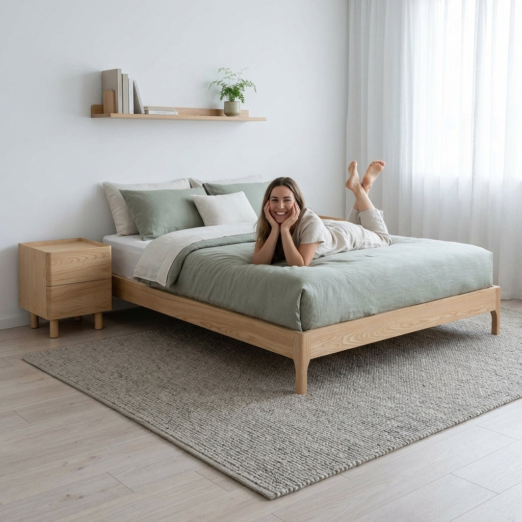 Aria Solid Wood Bed Base – bedframe, gallery view 3