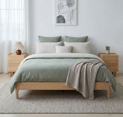 Aria Solid Wood Bed Base